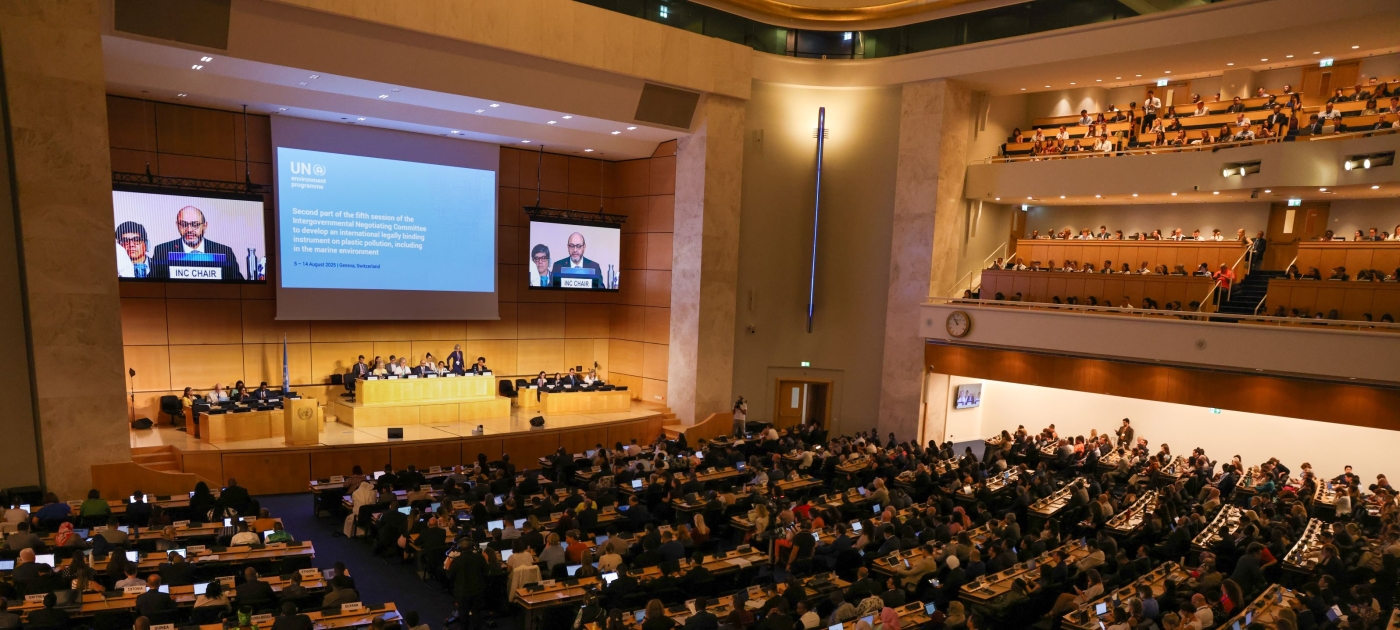 Resumed fifth session of negotiations on a global plastic pollution treaty opens in Geneva