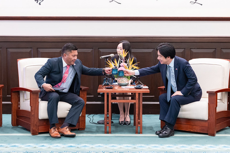 President Lai meets Marshall Islands Minister of Foreign Affairs and Trade Kalani R. Kaneko